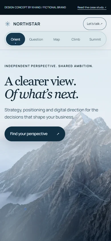 Northstar demo displayed at a 390-pixel mobile width.